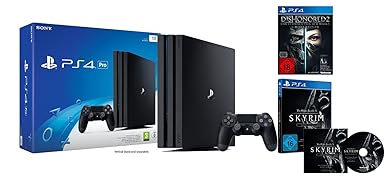 PlayStation 4 Pro - Konsole (1TB) + Dishonored 2: Das Vermächtnis der Maske - Limited Edition (inkl. Definitive Edition) + Th