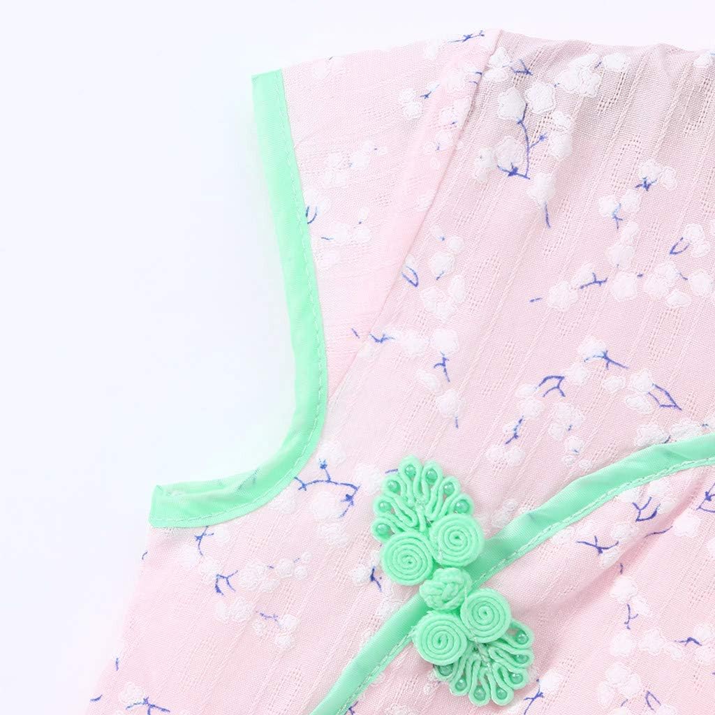 Tonsi Vetement Bebe Fille Ete Chinois Robe Qipao Barboteuse Bebe Imprime Rose Combinaison Bebe Fille 19 Bouton Bebe Fille 0 24m Vetements Ram Mount Co Uk
