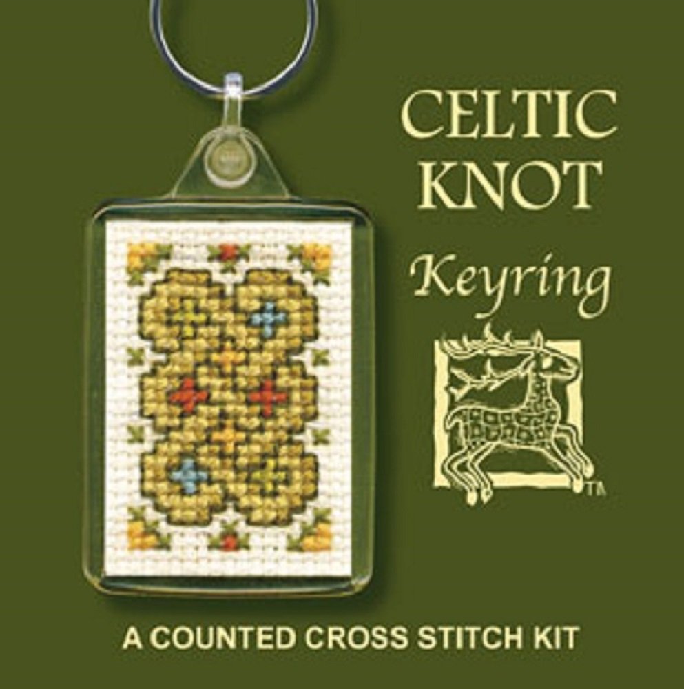 Green Celtic Knot Keyring Cross Stitch Kit