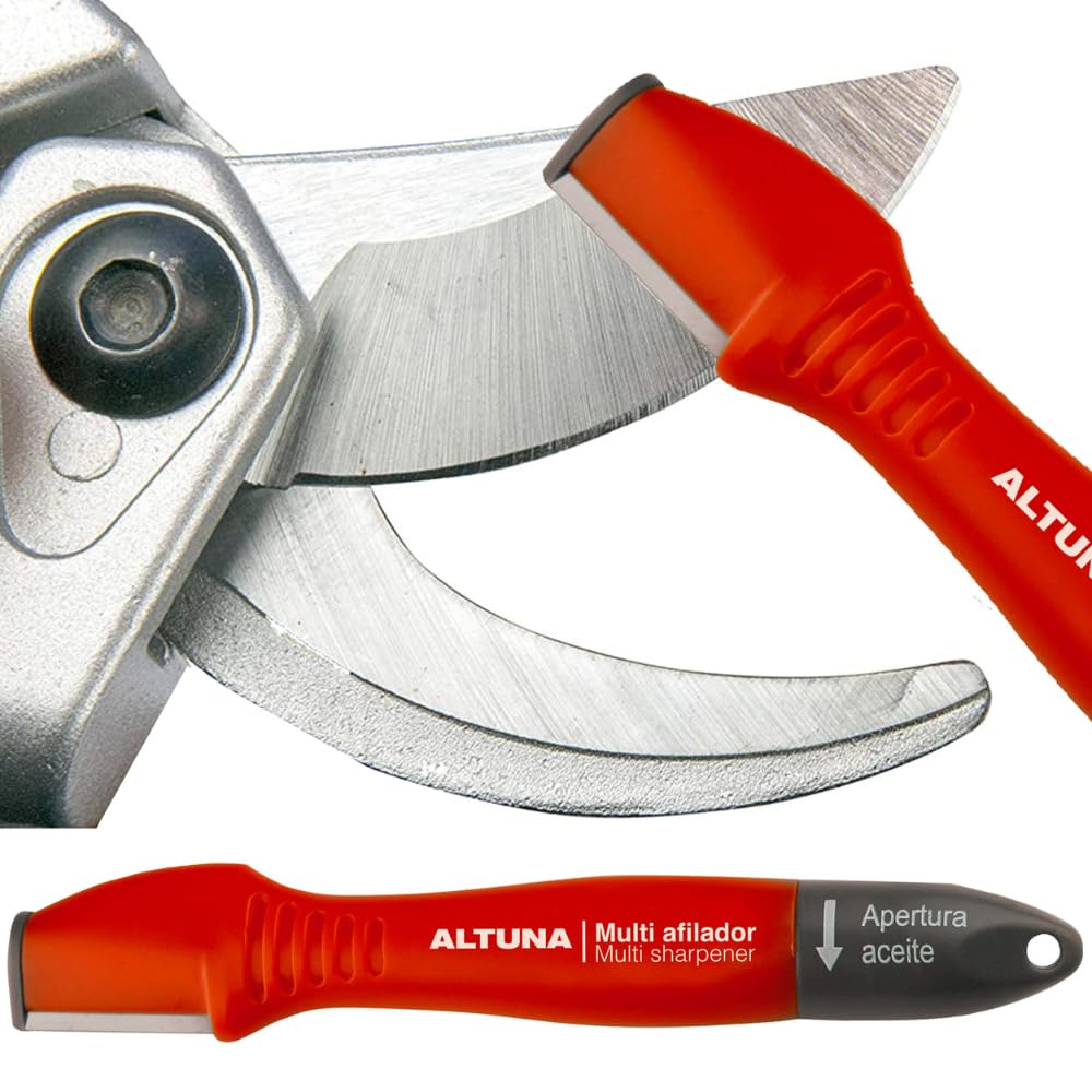 Altuna Multi-Sharpener Scissors - Model 8130 - Made with Tungsten Carbide Plates - With Oil Reservoir - Special for Roughing - Durability and Resistance