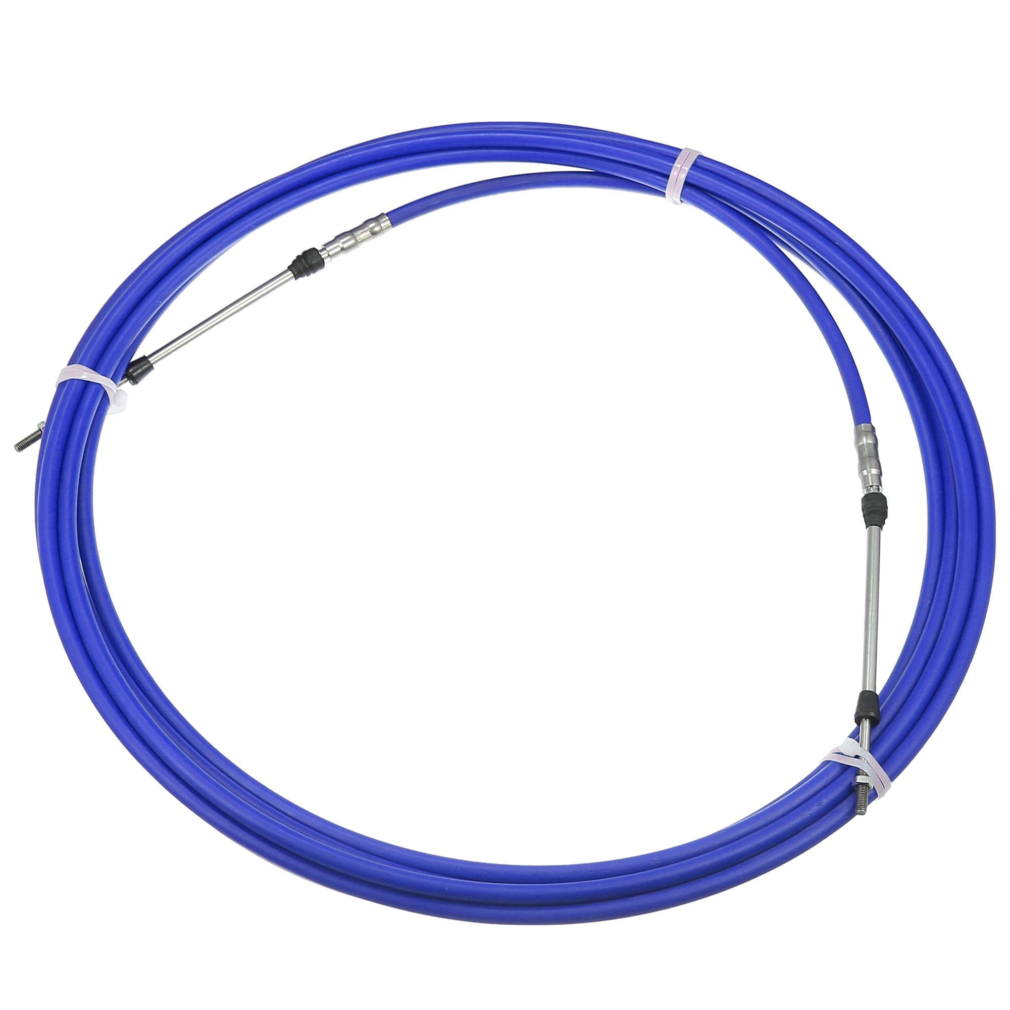 Motoforti 1pcs 26ft 315 Inch Throttle Shift Remote Control Box Cable Blue