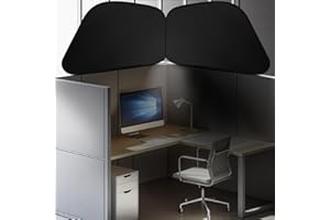 Juexica Foldable Office Cubicle and Desk Shade, Portable 29.5 Inch Cubicle Shade Canopy for Light Sensitive Workers, Fully Block Light and Airflow, for Working Partitions Corner Privacy Accessories