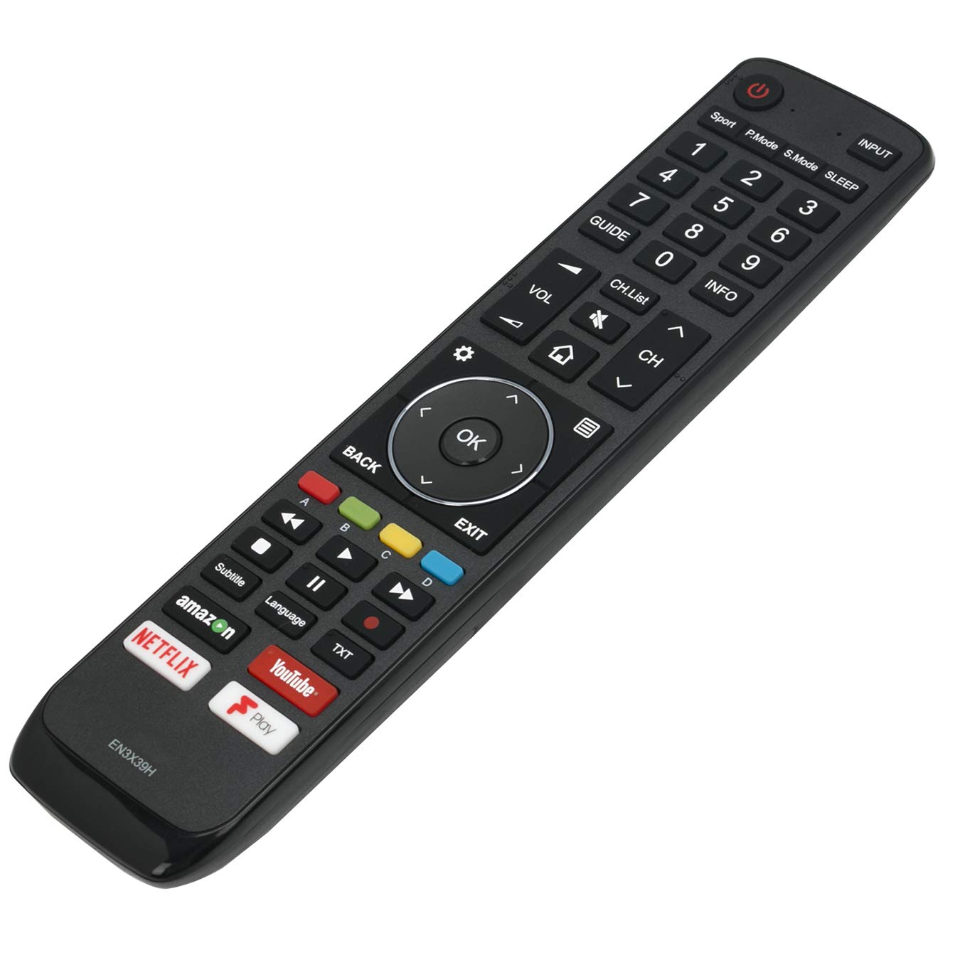 VINABTY EN3X39H Replacement Remote Control Fit for Hisense TV H50U7AUK H55U7AUK H65U7AUK H43A6550 H43A6500 5U7AUK 50U7AUK 65U7AUK