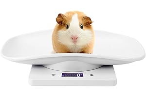 PISSENTE Digital Pet Scale, LCD Animal Scale, 0-22Pound High Accuracy Electronic Weighing Scale, Multifunctional Electronic Weighing Scale for Small Animals Hamster Birds Kittens (No Battery Included)