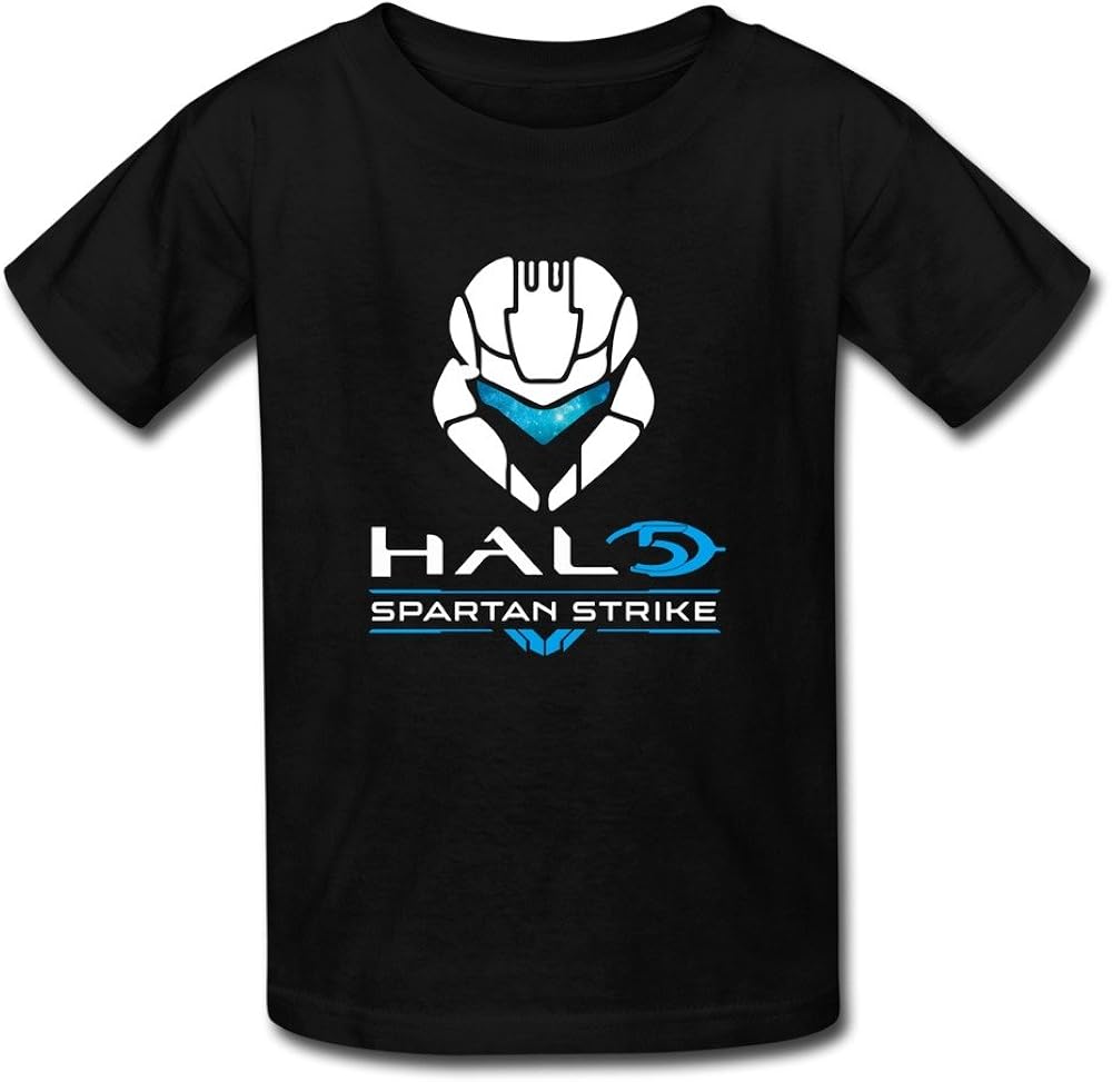 Youth's Halo 5 Guardians Spartan Locke Logo Tshirts Small Black