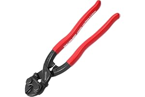 HAUTMEC 8 Inch Mini Bolt Cutters, High Leverage Compact Bolt Cutter, Anti-Slip Comfort Grip, CRV Steel Blade with Recess, Cuts Rods, Bolts, Wires, Cables, Rivets, and Chains, HT0463