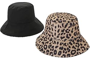 BYERCLUB Reversible Fashionable Plaid Bucket Hat for Women Sun Hat for Women Fishing Hat Chapeau Femme Womens Hats