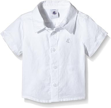 baby boy short sleeve white button down