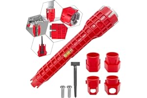 Zeromall 14-in-1 Multi-functional Pipe Wrench, Faucet and Sink Installer, Anti-Slip Pipe Wrench Plumbing Tool for Sink/Bathroom/Kitchen Plumbing Installation and Repairs