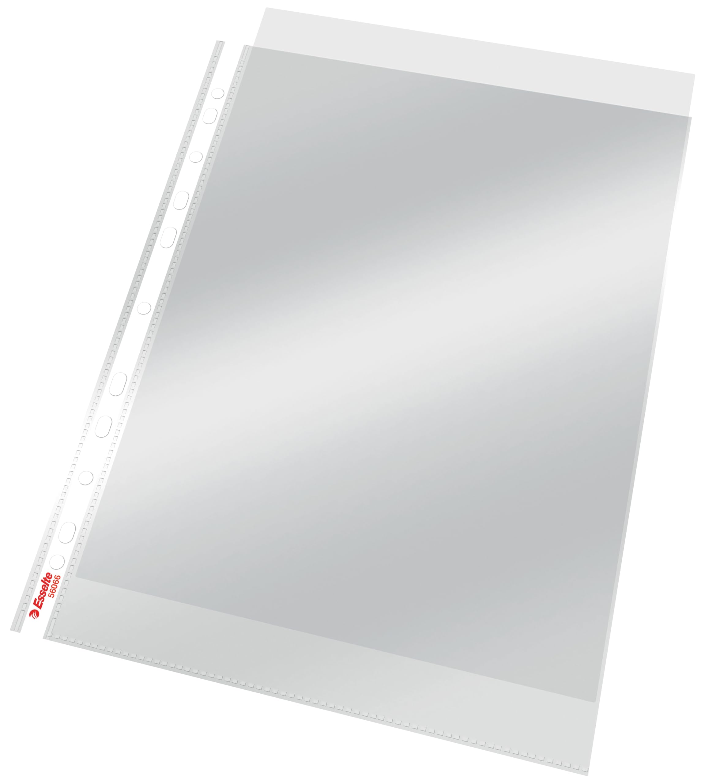 Esselte Standard Brochure Cover Set Pack of 100 A4 Format Clear with Glossy Finish Top Opening 0.055 mm PP Foil 56066