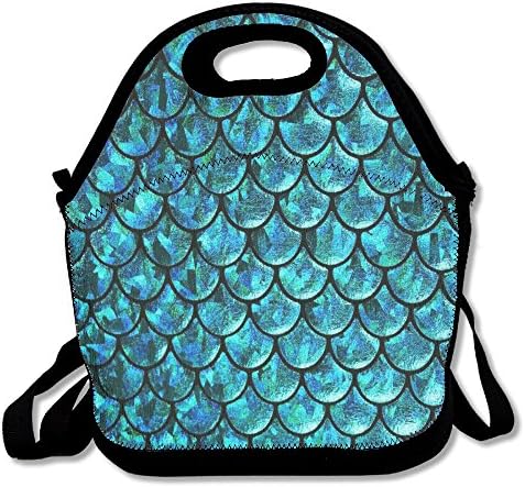 Mermaid Tails Abstract Lunch Bag Tote Handbag Lunchbox For School Work Outdoor