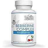 Mila Miamor Berberine Complex HCL 500mg - Special Berberine Supplement with Melon Fruit &amp; Banaba Leaf - Non-GMO, Made in USA - Heart, Cognitive &amp; Gastrointestinal Health - 60 Capsules