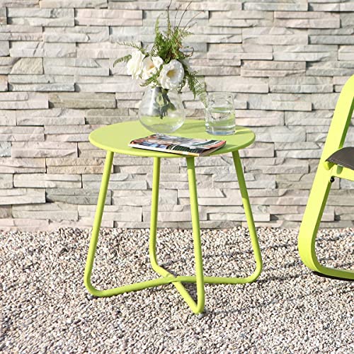 Grand Patio Indoor & Outdoor, Powder Coated Steel Round Side Table