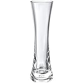 KLIFA- Small Acrylic Round Bud Vase, Shatterproof, High Transparency, Plastic Single Stem Vase, Clear, Hight 7.52 inch, 1 pc