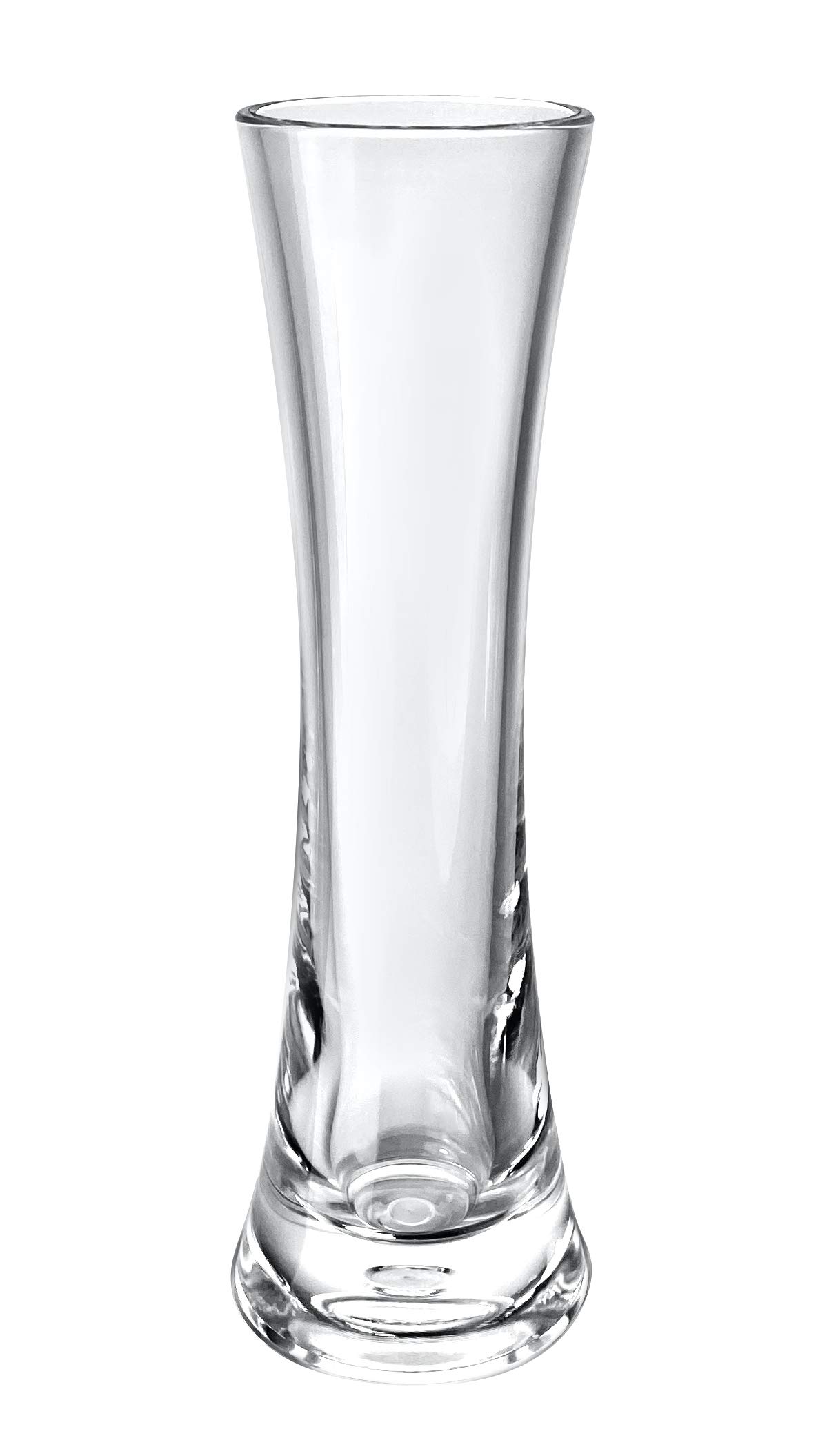 KLIFA- 19.1 cm Small Acrylic Round Bud Vase, Shatterproof, High Transparency, Plastic Single Vase, Clear, 1 pc