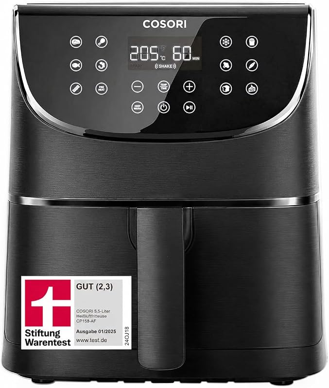 Airfryer, mit Shake-Reminder, 11-in-1 5,5L Heißluftfritteuse