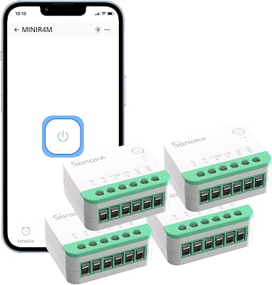 Matter Interruttore intelligente, mini modulo Wifi fai-da-te, supporto Alexa, Google Home, 4 PACK, nessun cavo richiesto
