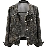 Kedera Womens Denim Jackets Distressed Ripped Long Sleeve Jean Jacket Coats