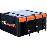 MeeFar Rooftop Cargo Carrier Car Roof Bag 21 Cubic Feet 100% Waterproof Car Top Carrier, Fits All Vehicle with/Without Rack,Include Anti-Slip Mat,10 Reinforced Straps,6 Door Hooks,Luggage Lock