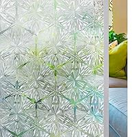 Homein Window Film Privacy, 3D Crystal Clear Diamond Decorative Stained Glass Window Film Rainbow Effect Removable Self Adhesive Door Sticker Static Cling Window Paper for Kitchen 35.4"x78.7"