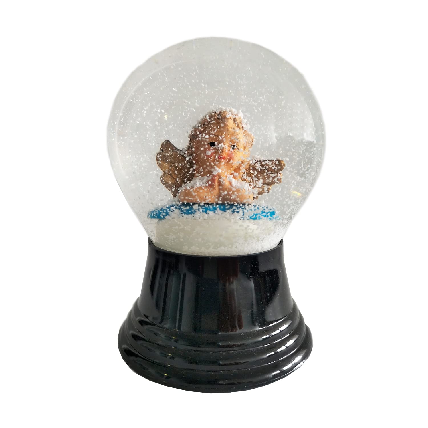 Real Glass Snow Globe, Almost Like Snow, Angel on Cloud, 8 cm — image 1
