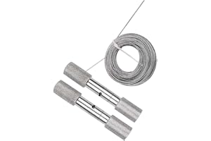 Vernijtrdy Wire Set,Dehorning Handles for Cattle for Horn Removal, Stainless Steel Dehorning Saw for Livestock Farming