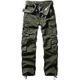 AKARMY Men's Cargo Pants, Military Tactical Casual Pants, Lightweight Cotton Work Pants with Multi Pockets