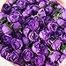 Tinksky 50pcs 3cm Artificial Roses Flower Heads Wedding Decoration (Purple)