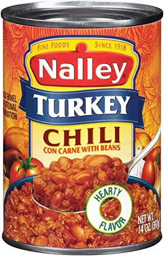 Nalley, Canned Chili, 15oz Can (Pack of 6) (Choose Flavors Below) (Turkey Chili Corn Carne With Beans)