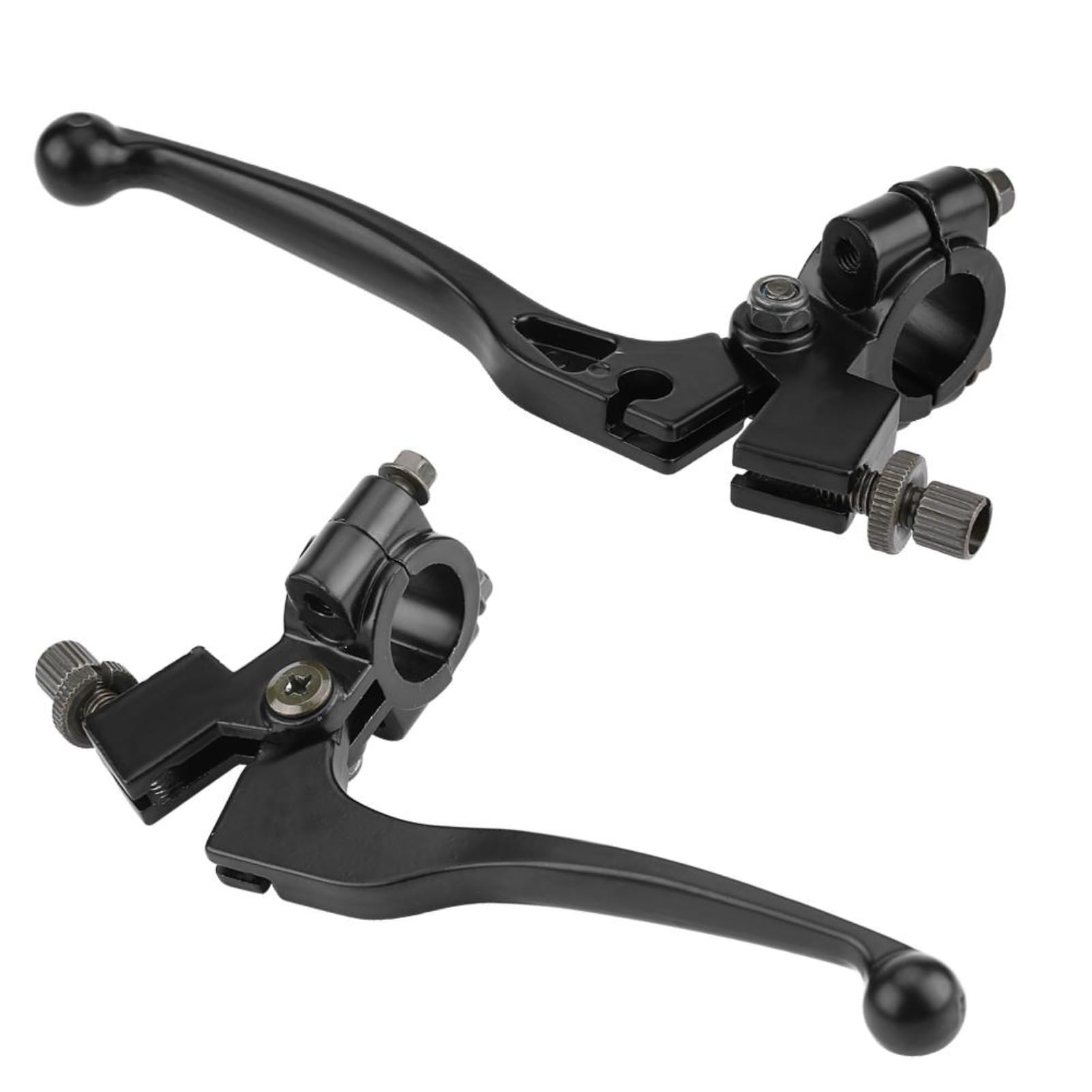 Broco Bike Clutch Lever,Pit Bike Folding Clutch Lever Ridged Silver, 22mm 7/8in Handlebar Folding CLU-tch Le-ver with Perch for 50CC - 125CC Dirt Pit Bike