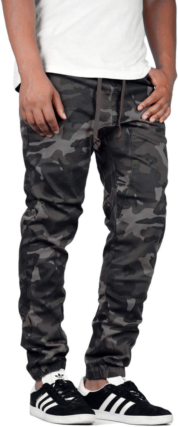 Mersenne Men's Twill Drop Crotch Jogger Pants