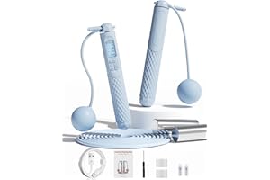 nonogo Cordless Jump Rope with Counter - 2 In 1 Adjustable Smart Skipping Rope for Fitness Speed Boxing Crossfit Cardio Workouts for Men Women