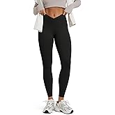 ODODOS Women's Buttery Soft Cross Waist Leggings, 25" / 28" Crossover High Rise Lounge Yoga Pants
