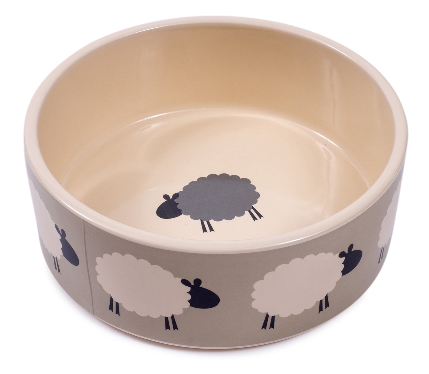 Petface Sheep Print Ceramic Bowl, 15 cm