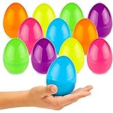 BUISAMG Fillable Easter Eggs Colorful Bright Plastic Easter Eggs, Perfect for Easter Egg Hunt, Birthday party Surprise Egg, Easter Hunt, Assorted Colors, 3.2in Small scale Fillable Eggs. 24-Pack