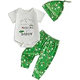 YOKJZJD 3Pcs Newborn Baby Boy Golf Outfit Grab My Diapers I'm Going Golfing With Daddy Romper Shirt Pants Set Summer Clothes