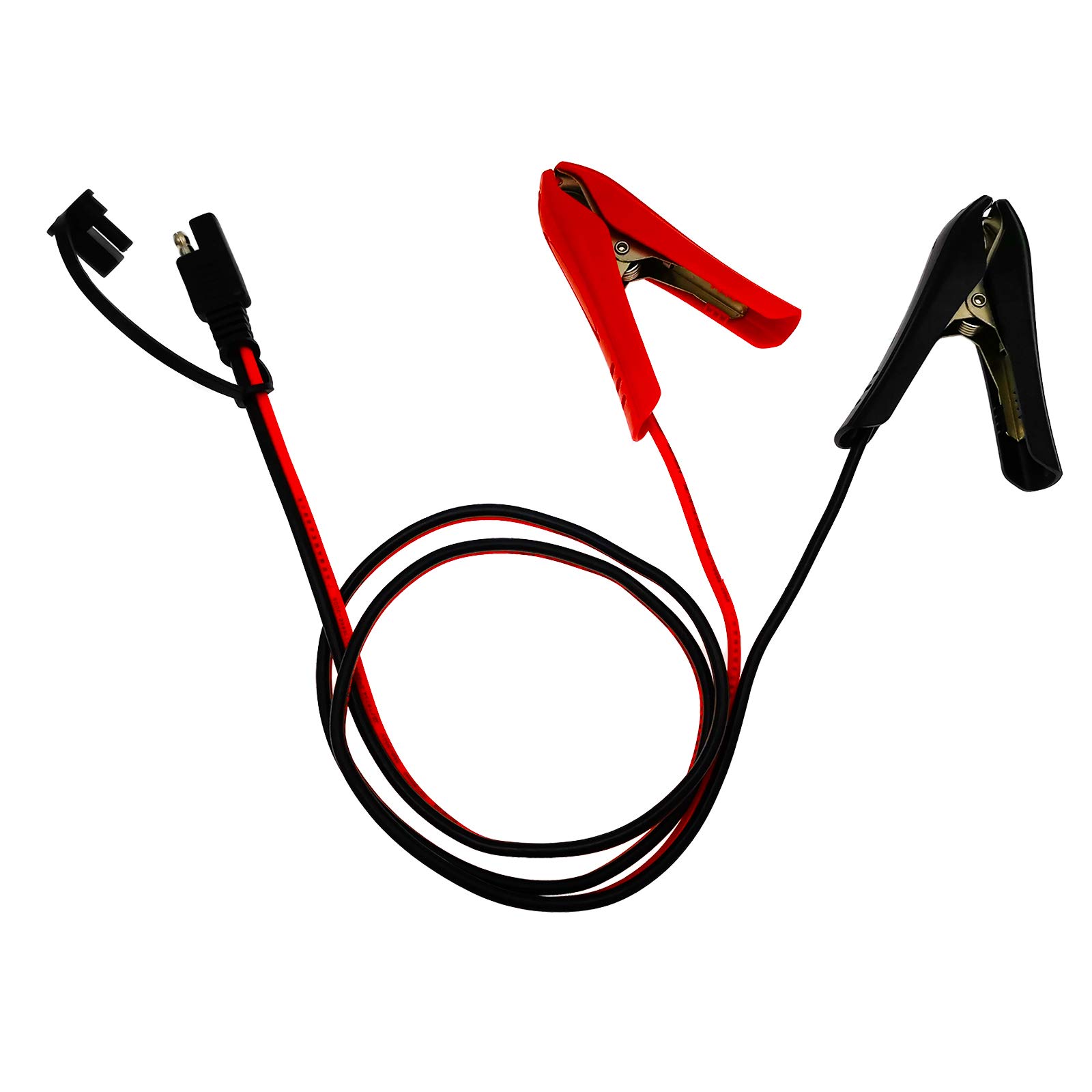 Photo 1 of [Updated Version] 3.2FT Battery Clip-on Crocodile Clamps to SAE Connector, 14AWG Solar Charger Extension Cable/Power Supply Aux Adapter/Red & Black Connecting Alligator Clips Charging Wire