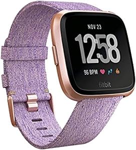 Fitbit Versa Special Edition Smart Watch, Lavender Woven, One Size (S & L Bands Included)