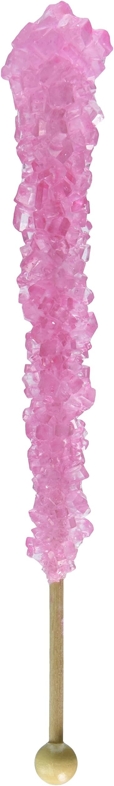 Candy Buffet Store - Rock Candy On a Stick, Pink (Cherry Flavored, 48 Count) by Candy Buffet Store