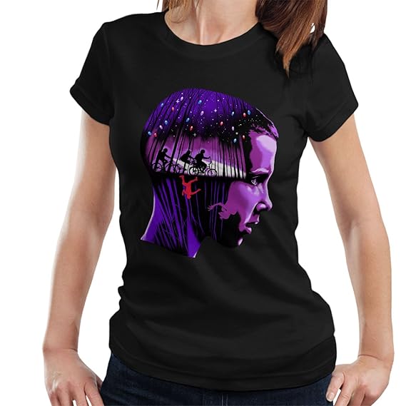 Eleven Upside Down Montage Stranger Things Women's T-Shirt