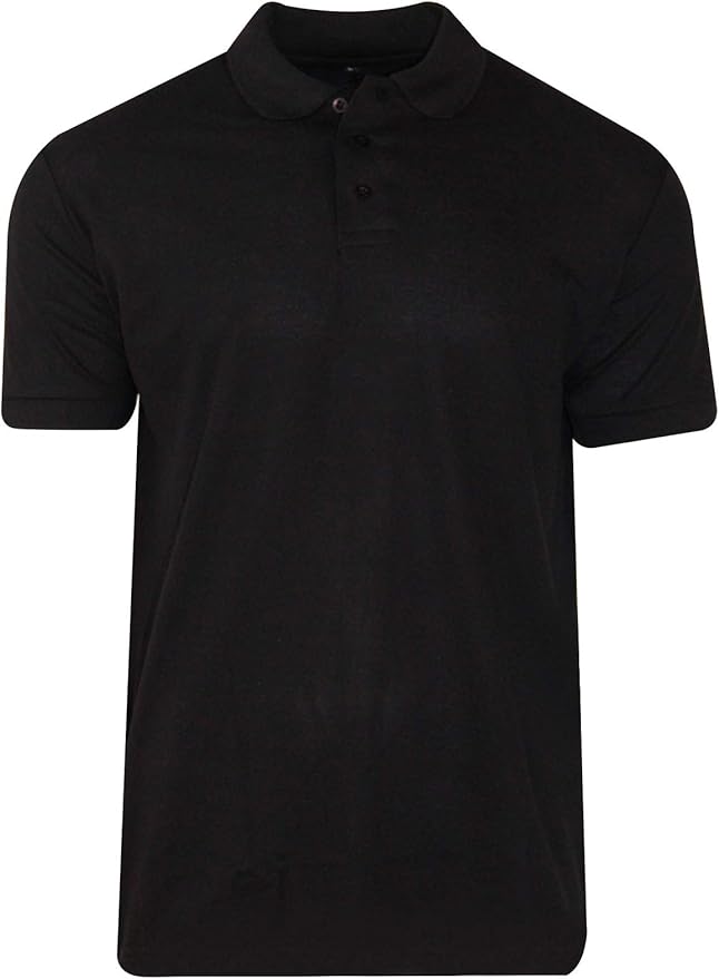 New Mens Polo Shirt Cotton Short Sleeves Pique Casual Work Plain Top T-Shirt SI120: Amazon.co.uk 