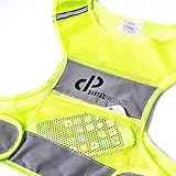 Reflective Vest for Running or Cycling-Including Two Safety Reflector Bands-High Visibility&Reflective Running Vest Gear-Safety Vest Reflective with Zip Pocket( Dog Walking,Motorcycle,Jogging, Hiking)