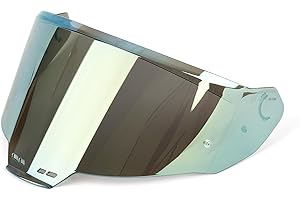 HAX Full Face Motorcycle Helmet Visor Shield for Force Series Chrome Mirror