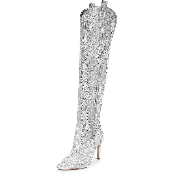 ダウンジャケット・コート Demi Shimmer GG Over-The-Knee Boots Gucci Demi Shimmer GG Over-The-Knee Tall Boots - Runway Catalog