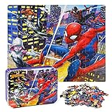LELEMON 100 Pieces Spiderman Jigsaw Puzzles in a