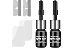 WASAIQI Windshield Repair Kit, Car Windshield Crack Repair Resin Kit, Easy to Use Automotive Glass Repair Fluid Glue, Scratch Chip Cracks Repair Kit(2 Pack)