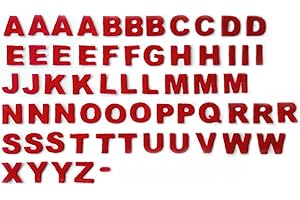 MERRYSTOCKINGS Felt Letters, Laser Cut, Perfect Way to Personalize a Bucilla Felt Stocking kit. Great Way to add Customization to a Christmas Craft Project. Letters are 7/8" high. (Red)