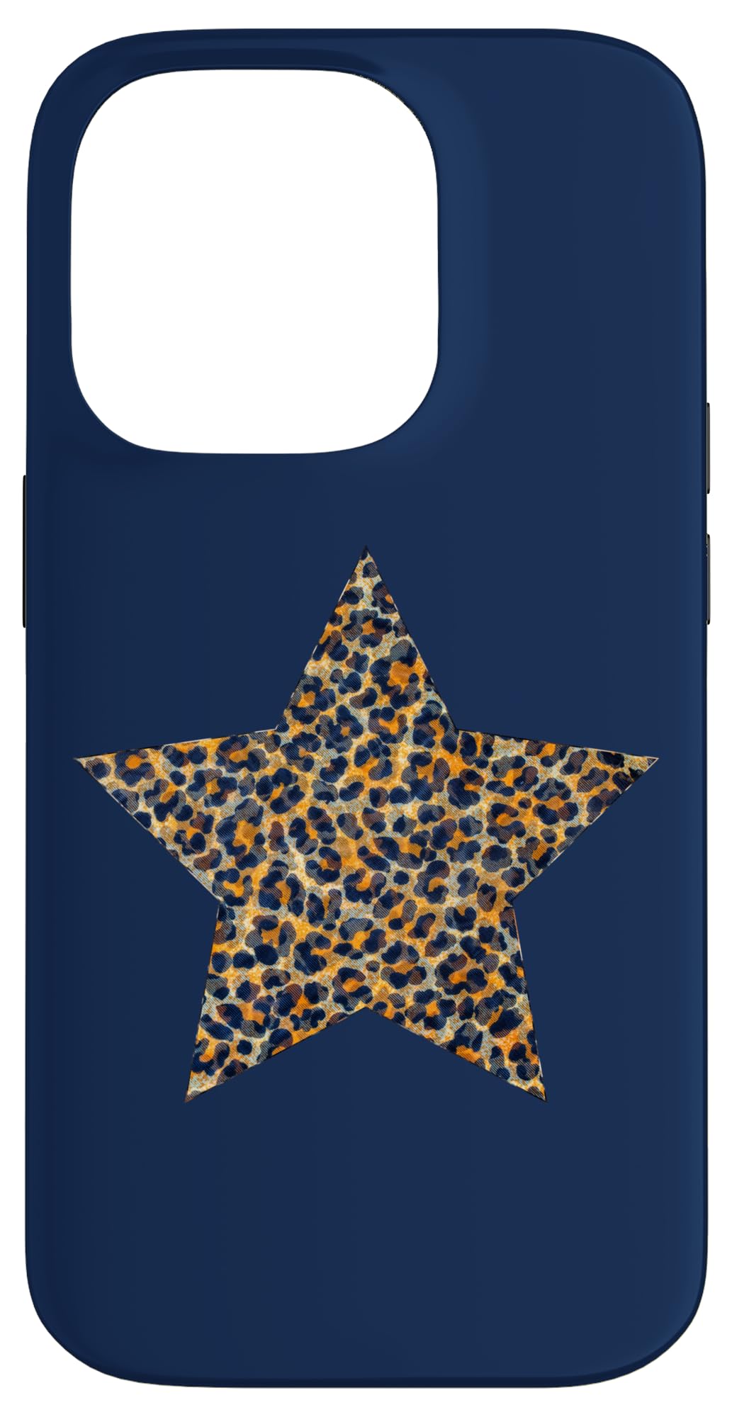 Star Shape - Cute Cheetah Leopard Print Graphic Case for iPhone 14 Pro