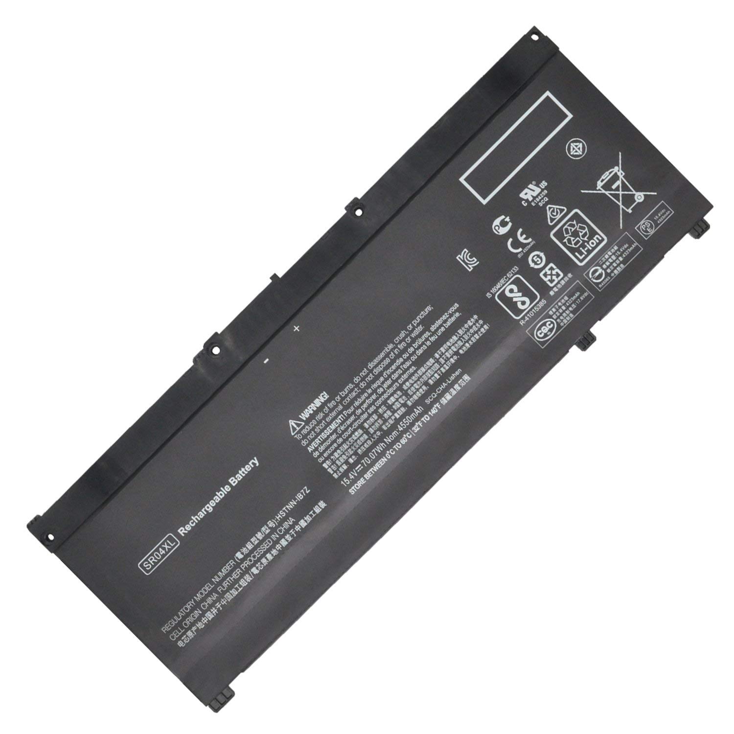SR04XL Laptop Battery Replacement for HP Omen 2018 15-ce054na ce017na ce013na ce001na 15-dc0001ng dc1018tx dc1036tx dc0090tx dc0113tx Pavilion 15-cb079tx cb011tx cb003na cb004na cb060sa(15.4V 70.07Wh)