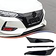 Front Grill Cover Trim,MUXEE For Nissan Sentra 2020 2021 2022 2023，3PCS Grille Chrome Delete Vinyl Overlay Trim Accessories -Bright Black
